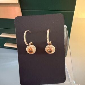 Bomb Party BP OG Rose Gold and Smokey Topaz Hoops Charms